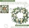 Outdoor Large Fall Door Eucalyptus Wreath with White Pumpkin,Thanksgiving Harvest Decorations,Home Porch Wall Decor
